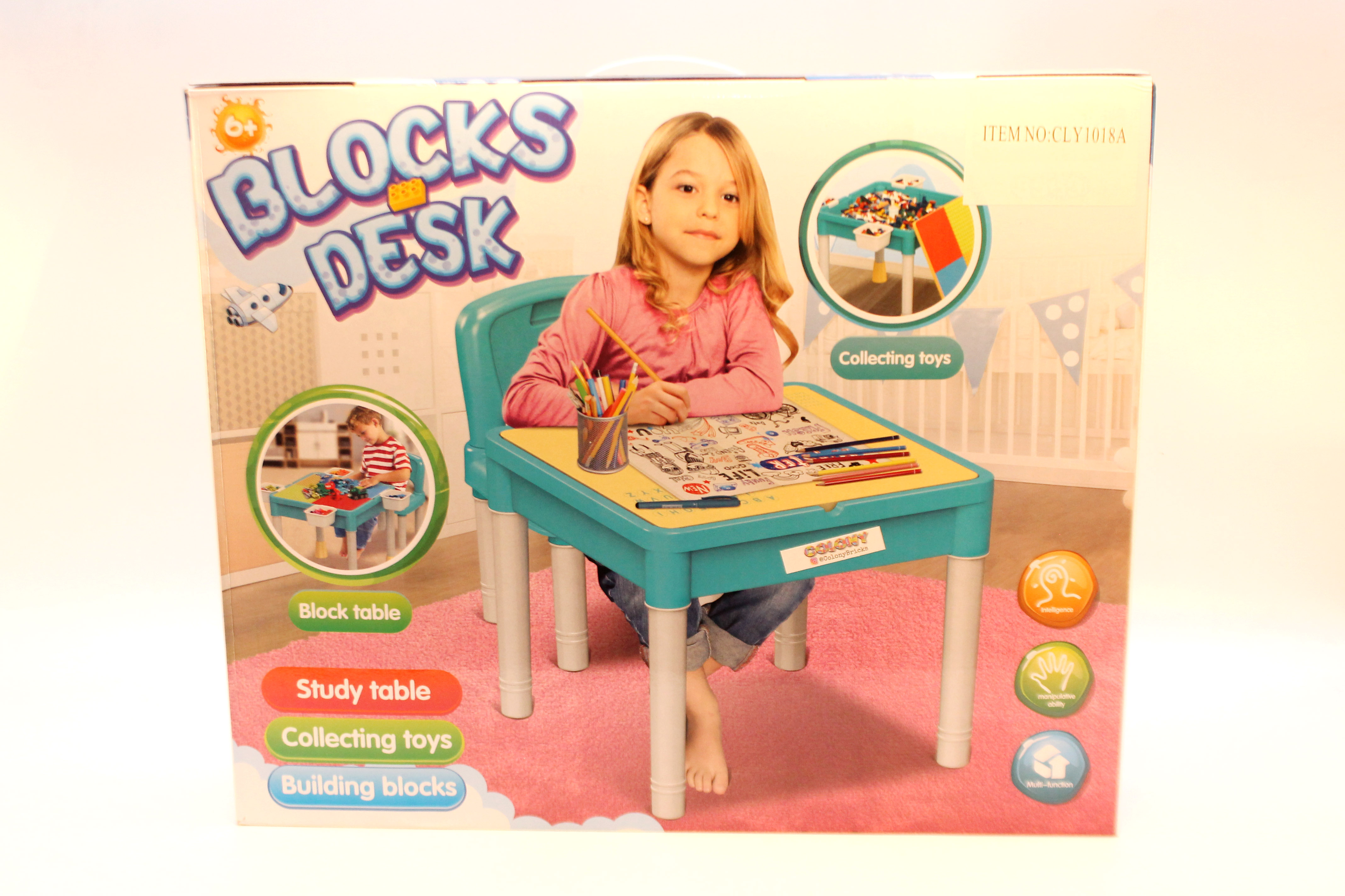 ^Meja + Kursi Block Desk Box @6