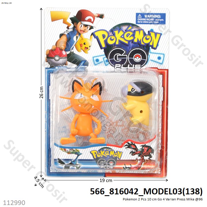 Pokemon 2 Pcs 10 cm Go 4 Varian Press Mika @96