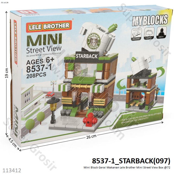 (ONLINE) Mini Block Toko Lele Brother Mini Street View Box @72