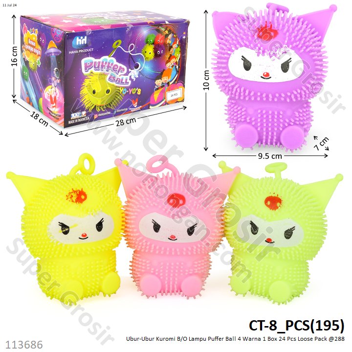 Ubur-Ubur B/O Lampu Puffer Ball 1 Box 24 Pcs Loose Pack @432