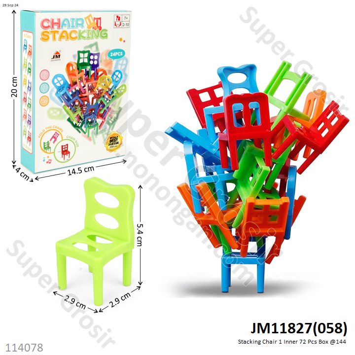 Game Toys Stacking Chair 1 Inner 72 Pcs Box @144