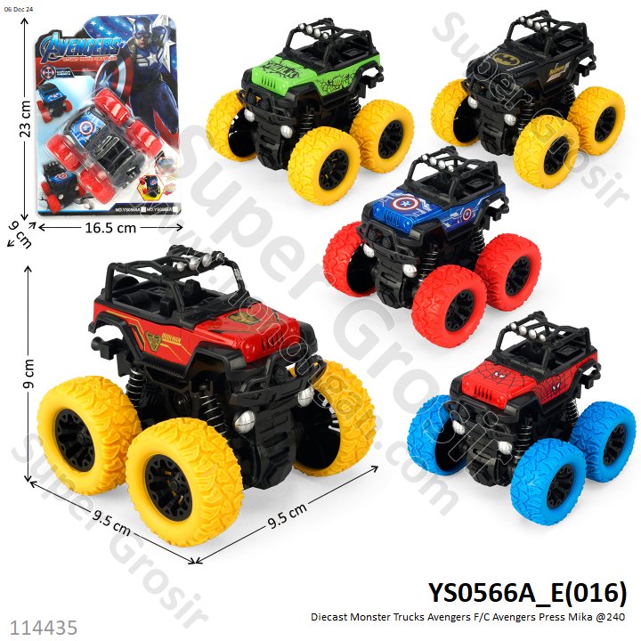 Diecast Monster Trucks Avengers F/C Avengers Press Mika @240