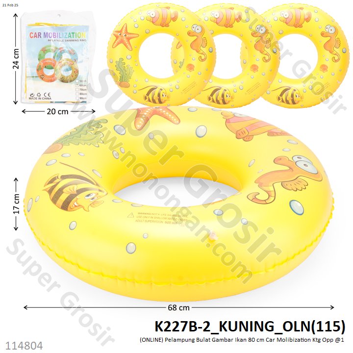 Pelampung Bulat Gambar Ikan 80 cm Car Molibization Ktg Opp @360