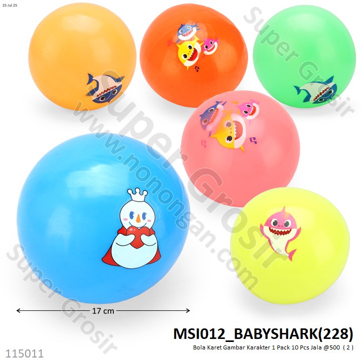 Bola Karet Gambar Karakter 1 Pack 10 Pcs Jala @500