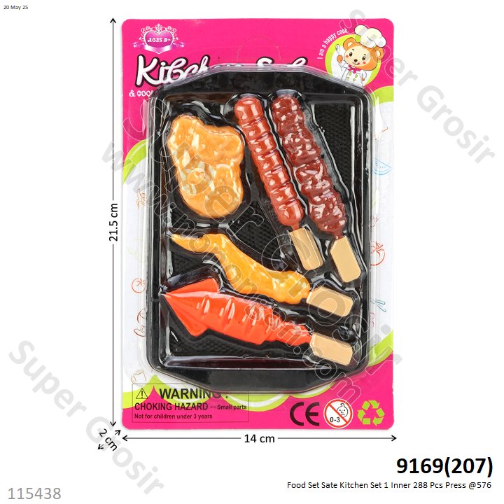 Masak-masakan Sate Kitchen Set 1 Inner 288 Pcs Press @576