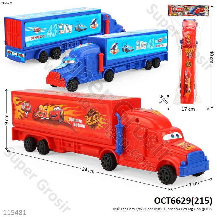 Truk The Cars F/W Super Truck 1 Inner 54 Pcs Ktg Opp @108