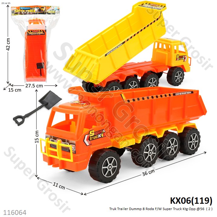 Truk Dump 8 Roda F/W Super Truck Ktg Opp @56