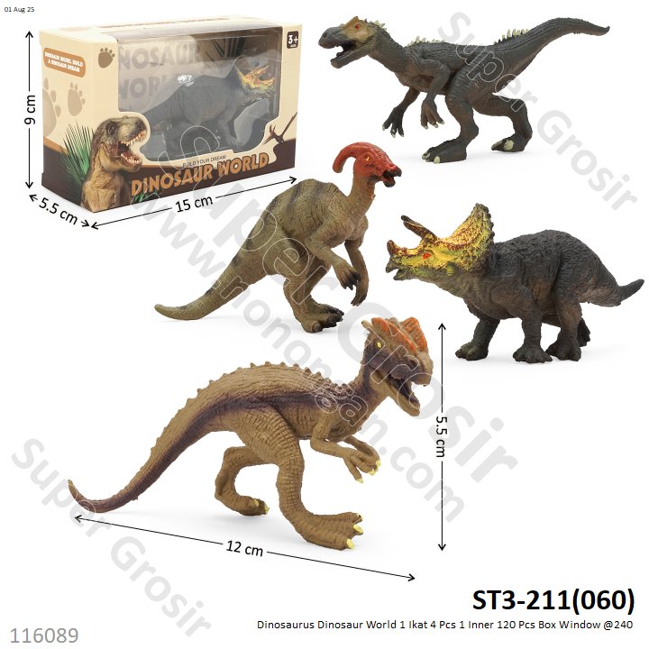 Dinosaurus Dinosaur World 1 Ikat 4 Pcs 1 Inner 120 Pcs Box Window @240