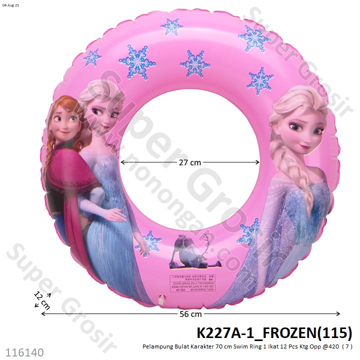 Pelampung Bulat Karakter 70 cm Swim Ring 1 Ikat 12 Pcs Ktg Opp @420