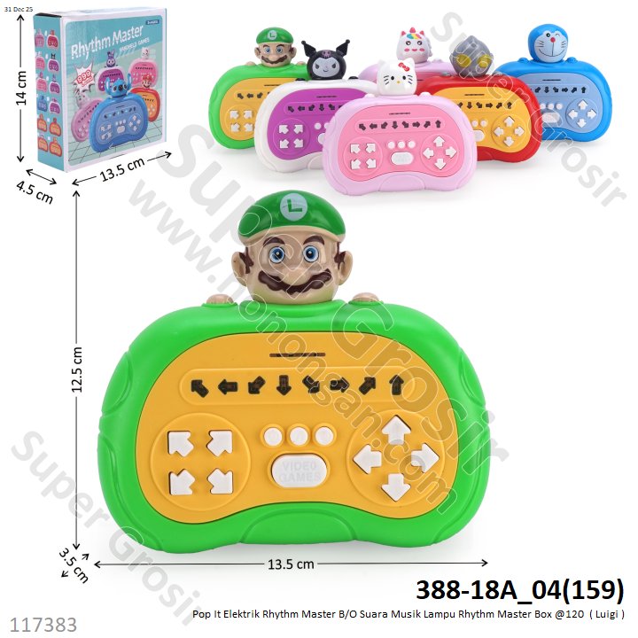 Pop It Elektrik Rhythm Master B/O Suara Musik Lampu Rhythm Master Box @120