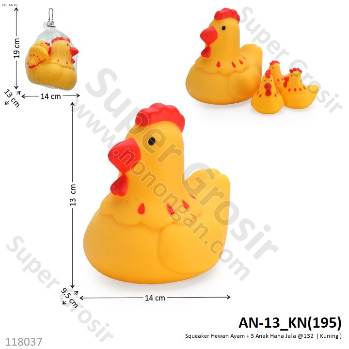 Boneka Cit-cit Hewan Ayam + 3 Anak Haha Jala @132
