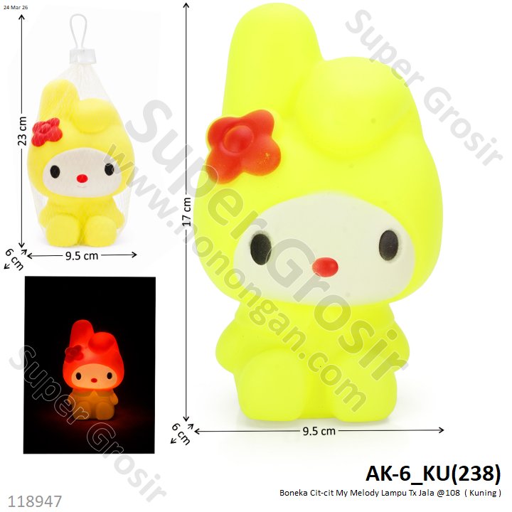 Boneka Cit-cit My Melody Lampu Tx Jala @108