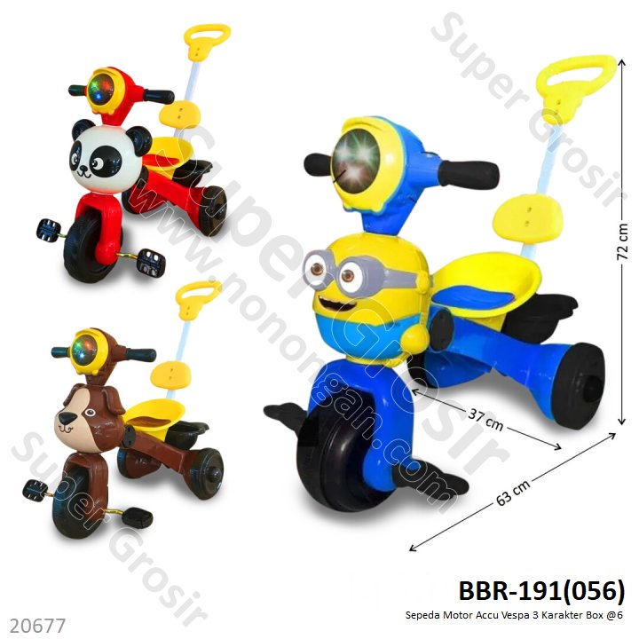 Tunggangan Sepeda Motor Aki Vespa 3 Karakter Box @6