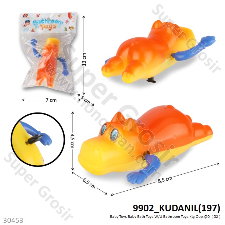 Mainan Putar Hewan W/U Berenang Bathroom Toys Ktg Opp @0