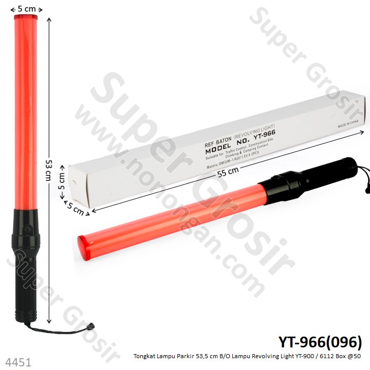 Tongkat Lampu Parkir 53,5cm B/O Lampu Revolving Light 6112 Box @50