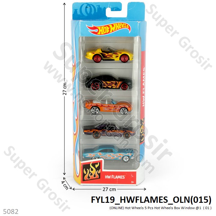 Hot Wheels 5 Pcs Box Window (Satuan)