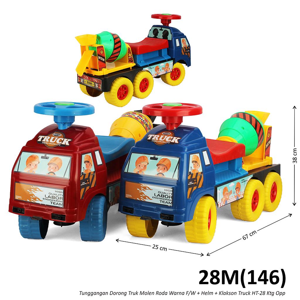 Tunggangan Truk Molen Roda Warna + Helm Setir Klakson Truck Ktg Opp @6