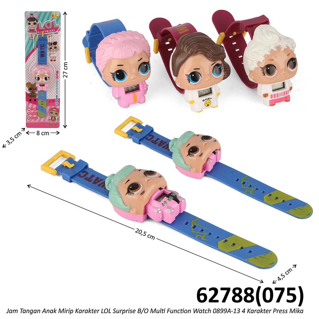 Jam Tangan LOL Surprise B/O Multi Function Watch 0899A-13 4 Karakter Press Mika @483