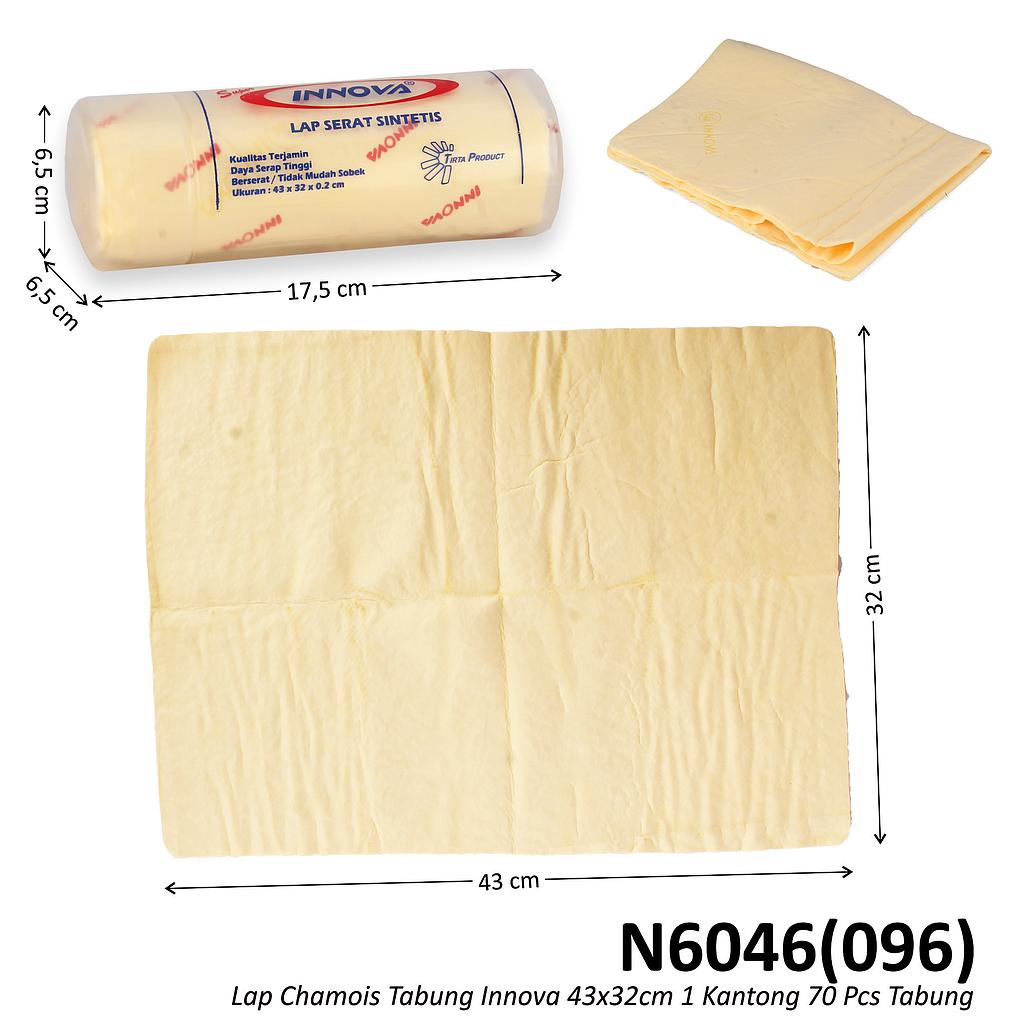 Lap Chamois / Kanebo Tabung Innova 43x32 cm 1 Kantong 70 Pcs Tabung @350