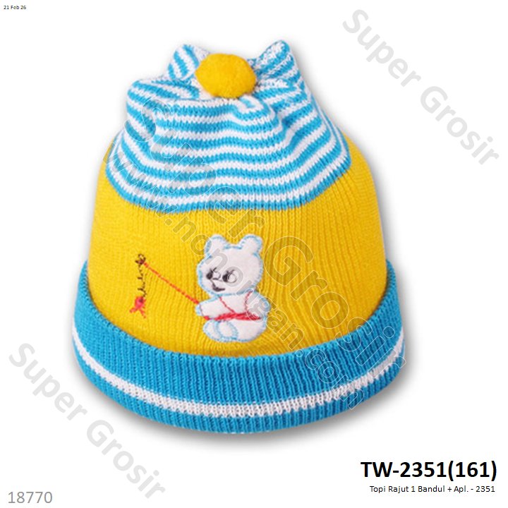 Topi Rajut 1 Bandul + Apl. - 2351