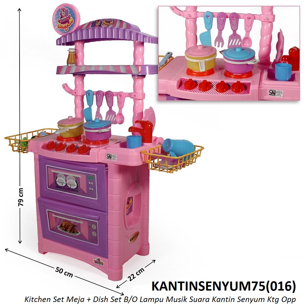 Kitchen Set B/O Musik Suara Lampu Kantin Senyum Ktg Opp @8