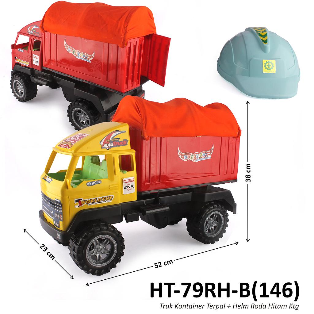 Truk Box Terpal Roda Hitam 52 cm + Helm Ktg @10