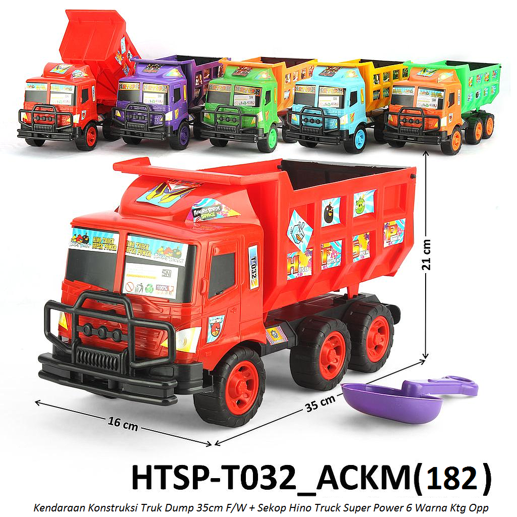 Truk Dump Tronton 35 cm F/W + Sekop Hino Truck Super Power Ktg Opp @12
