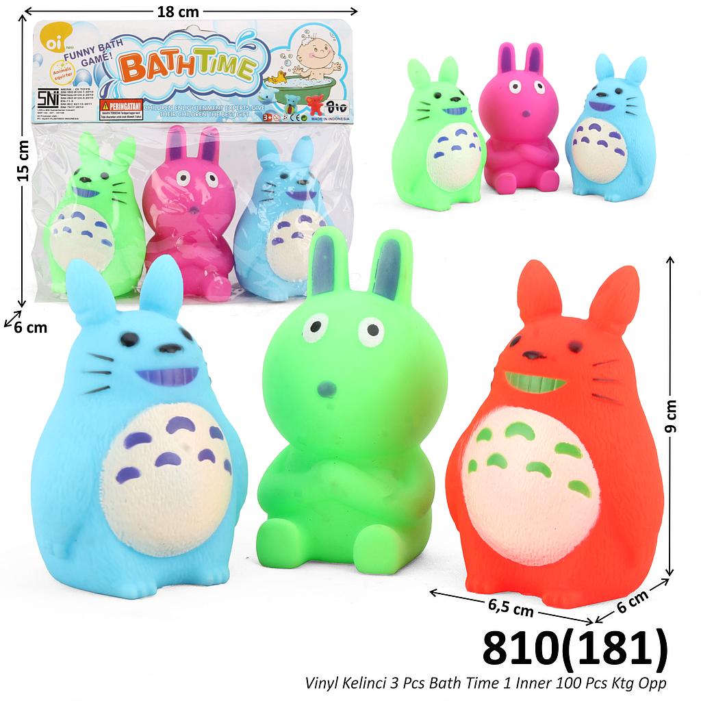 Vinyl Kelinci 3 Pcs Bath Time 1 Inner 100 Pcs Ktg Opp @200