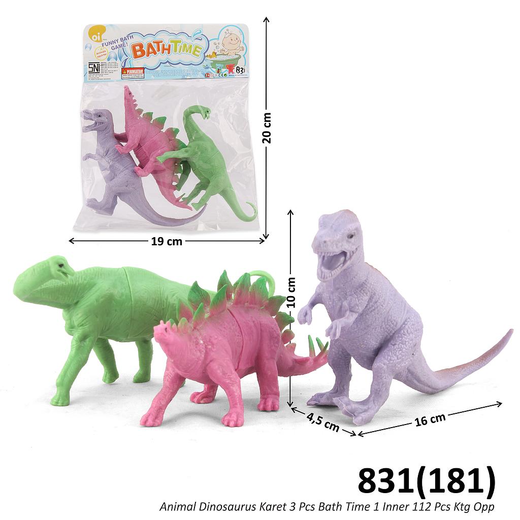 Vinyl Dinosaurus 3 Pcs Bath Time 1 Inner 112 Pcs Ktg Opp @224