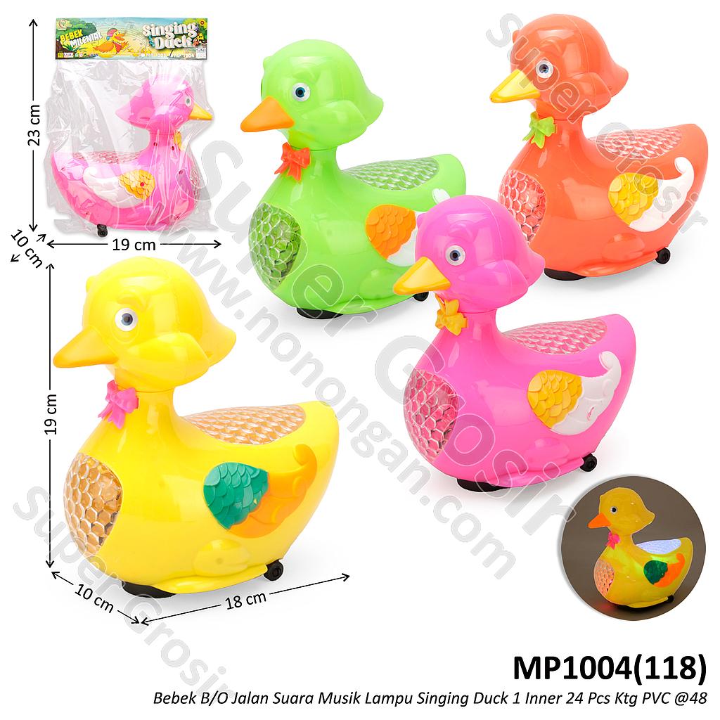 Hewan Bebek B/O Jalan Suara Musik Lampu Singing Duck 1 Inner 24 Pcs Ktg PVC @48