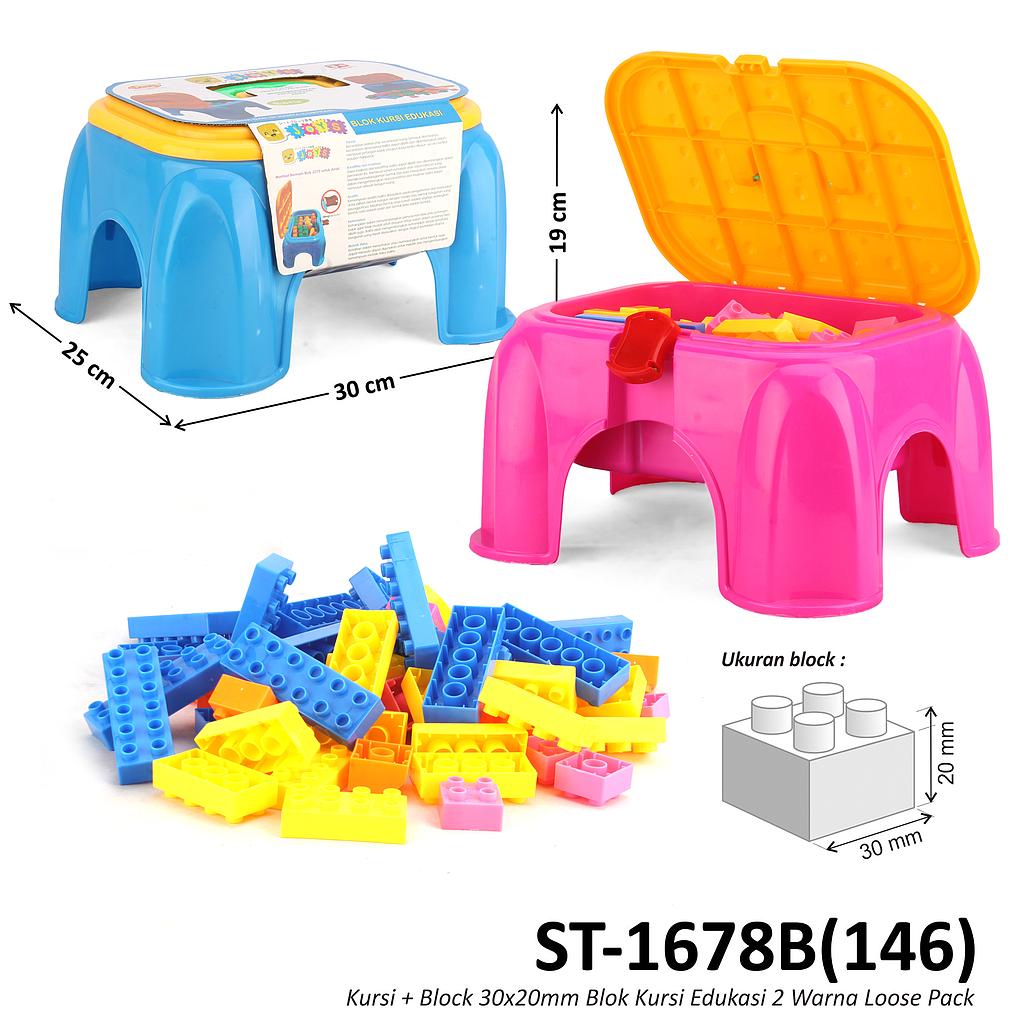 Block Koper 2 in 1 Kursi 30x20mm Blok Kursi Edukasi Loose Pack @12