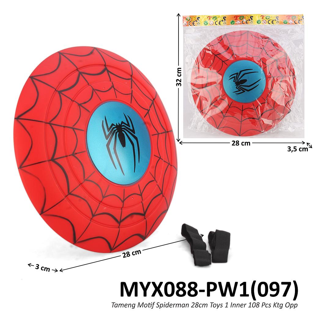 Tameng Spiderman 28 cm Toys 1 Inner 108 Pcs Ktg Opp @216