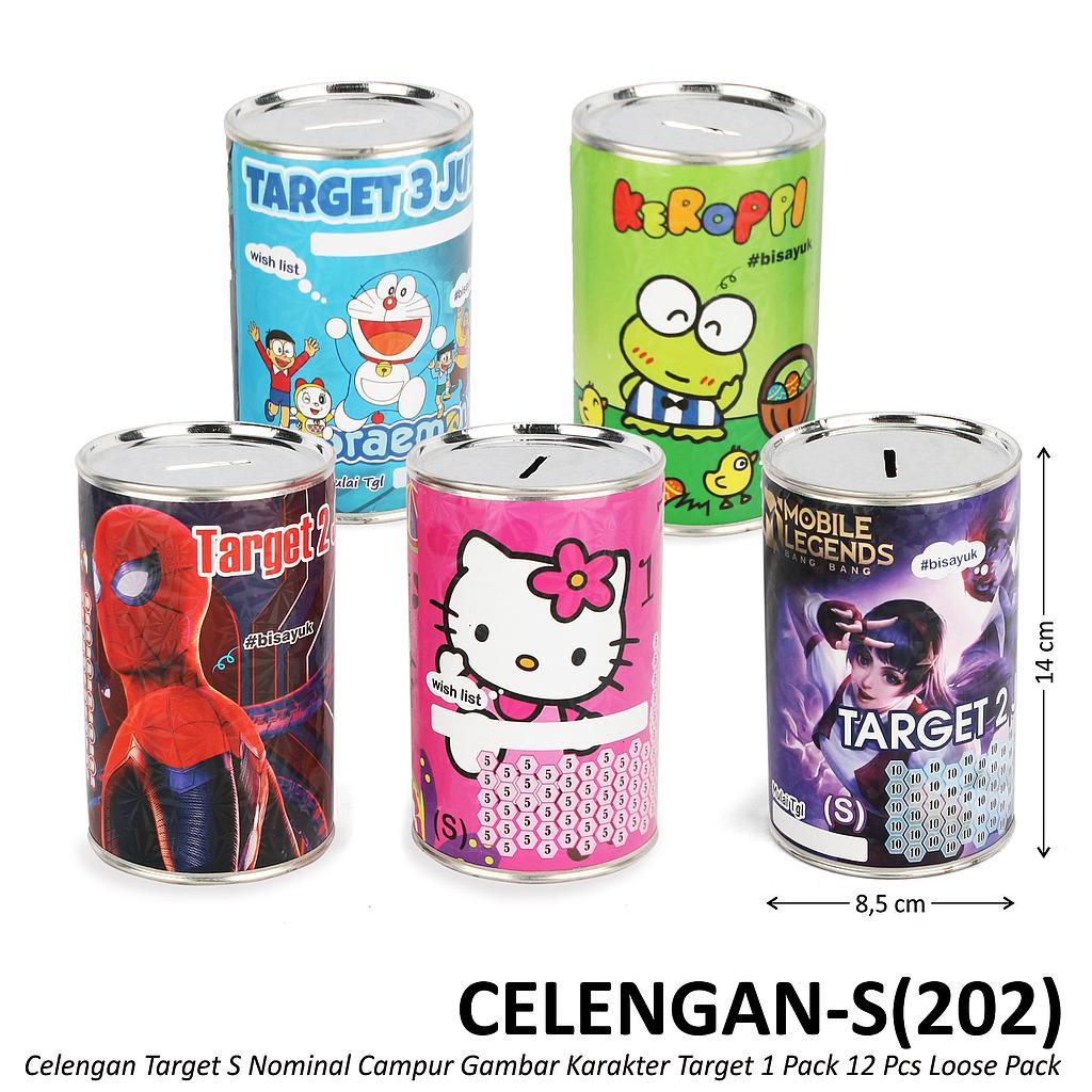Celengan Target S Ada Tutup Nominal Campur Gambar Karakter Target 1 Pack 12 Pcs Loose Pack @240
