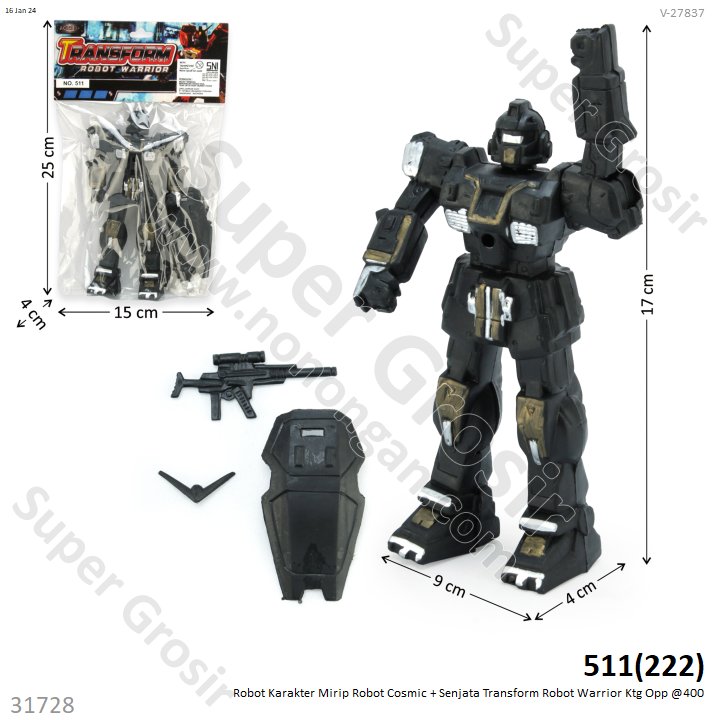 Robot Set Senjata Transform Robot Warrior Ktg Opp @400