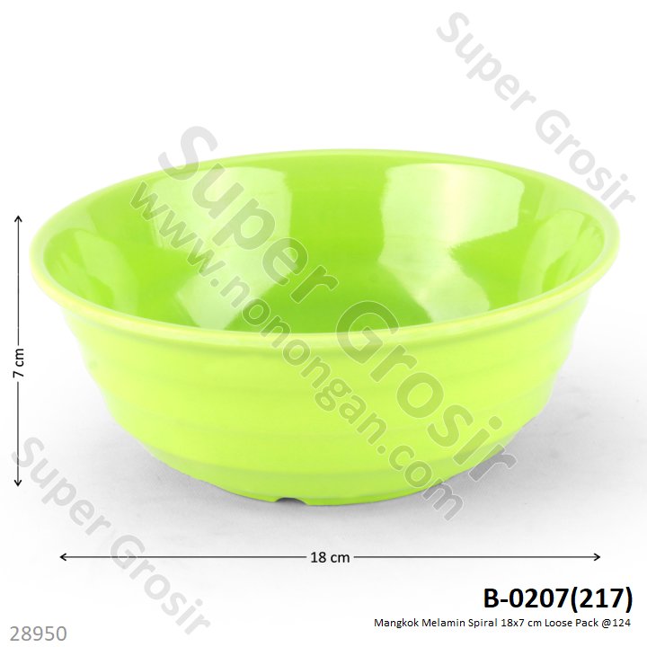 Mangkok Melamin Spiral 18x7 cm Loose Pack @124