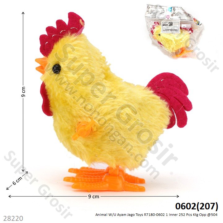 Mainan Putar Ayam W/U Loncat Toys 0602 1 Pack 12 Pcs 1 Inner 252 Pcs Ktg Opp @504