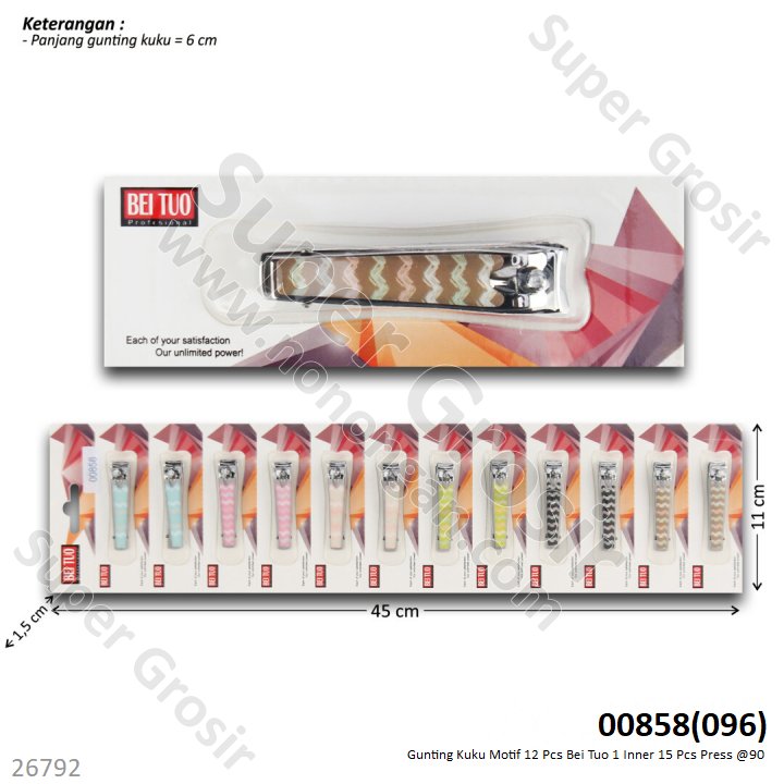 Gunting Kuku Motif 12 Pcs Bei Tuo 1 Inner 15 Renteng Press @90
