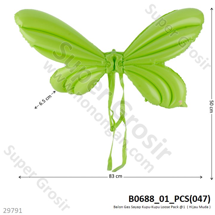 Balon Foil Sayap Kupu-Kupu Loose Pack @1