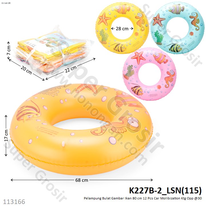 Pelampung Bulat Gambar Ikan 80 cm Car Molibization Ktg Opp @360