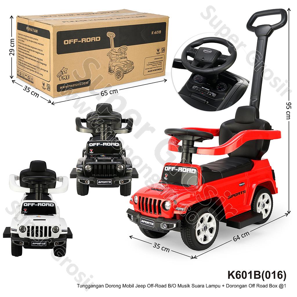 Tunggangan Mobil Jeep Sandaran Dorongan dan Pengaman B/O Musik Suara Lampu Off Road Box @1