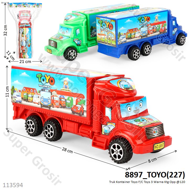 Truk Trailer Kontainer Toyo F/C Toys Ktg Opp @120