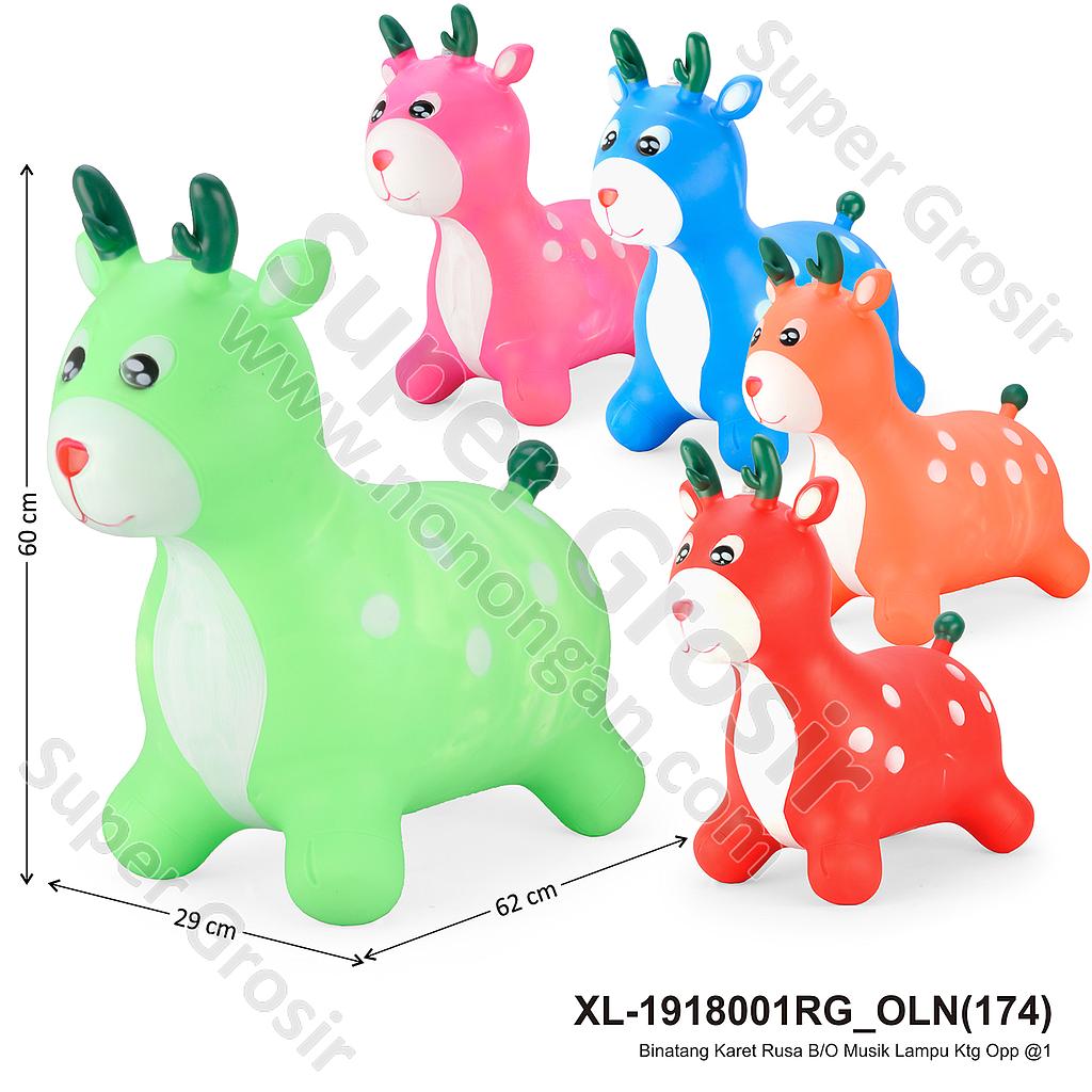 Binatang Karet Rusa Gunung B/O Musik Lampu Ktg Opp @30