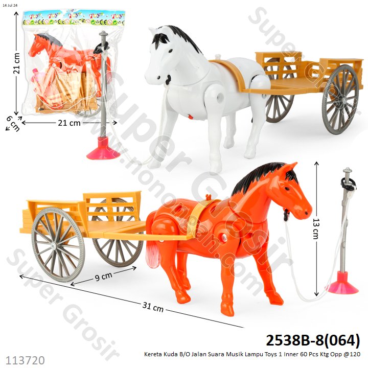 Dokar B/O Jalan Musik Suara Lampu Toys 1 Inner 60 Pcs Ktg Opp @120