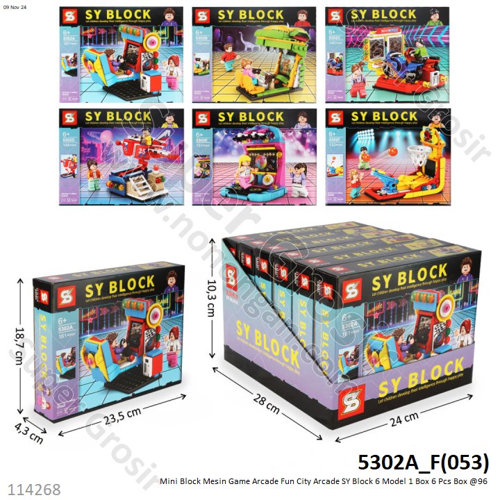 Mini Block Mesin Game Arcade Fun City Arcade SY Block 6 Model 1 Box 6 Pcs Box @96