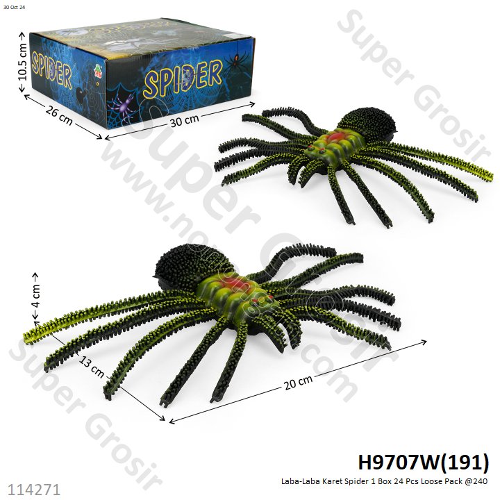 Laba-Laba Karet Spider 1 Box 24 Pcs Loose Pack @240