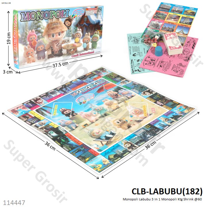 Monopoli Labubu 3 In 1 Monopoli Ktg Shrink @60