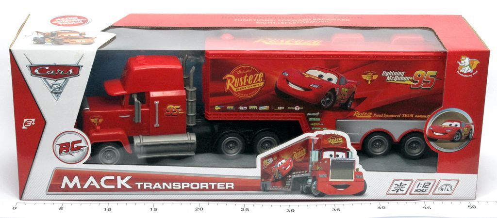 R/C Truk Kontainer Mack The Truck The Cars 1:12 Transporter Box Window @24