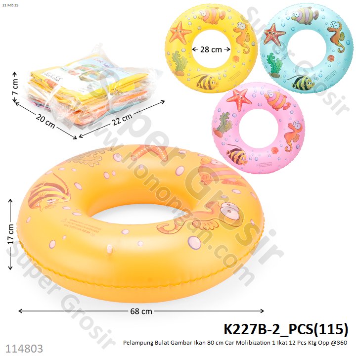 Pelampung Bulat Gambar Ikan 80 cm Car Molibization 1 Ikat 12 Pcs Ktg Opp @360