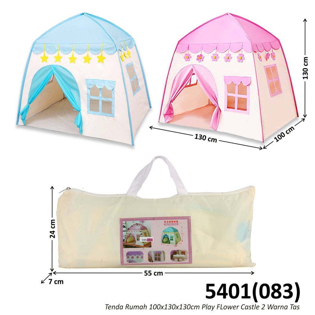 Tenda Rumah 100x130x130 cm Play Flower Castle Tas @30