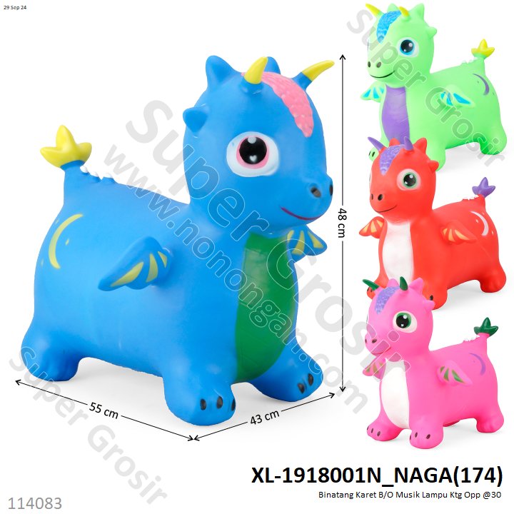 Binatang Karet B/O Musik Lampu Ktg Opp @30